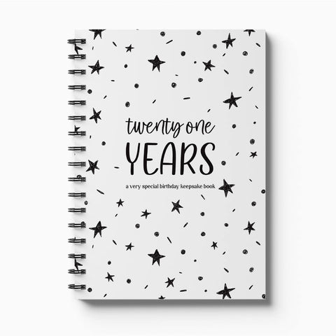 '21 Years' Birthday Keepsake Book