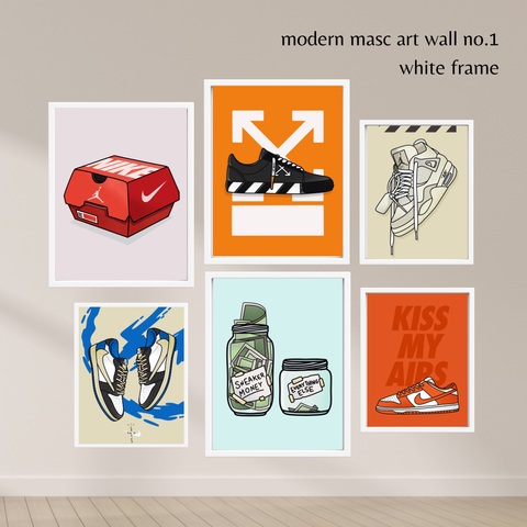 Sneaker Wall Gallery - 6 piece