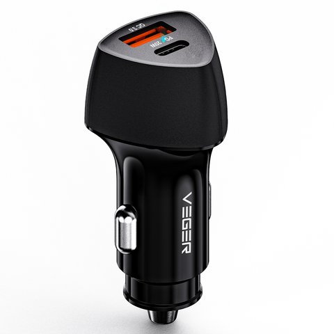Dual Port Fast Car Charger - 38W