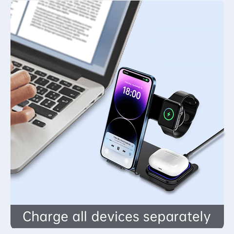 Ultra Slim 3-in-1 Wireless Charger - 15W