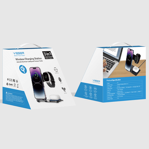 Ultra Slim 3-in-1 Wireless Charger - 15W