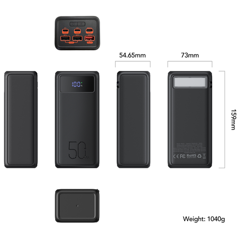 22.5W Tank Lite Fast Charging Power Bank - 50000mAh