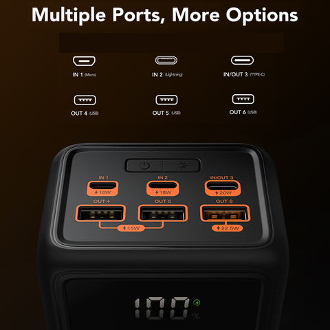 22.5W Tank Lite Fast Charging Power Bank - 50000mAh