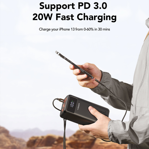 22.5W Tank Lite Fast Charging Power Bank - 50000mAh