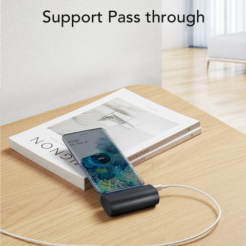 Plug-On USB-C Mini Power Bank - 5000mAh