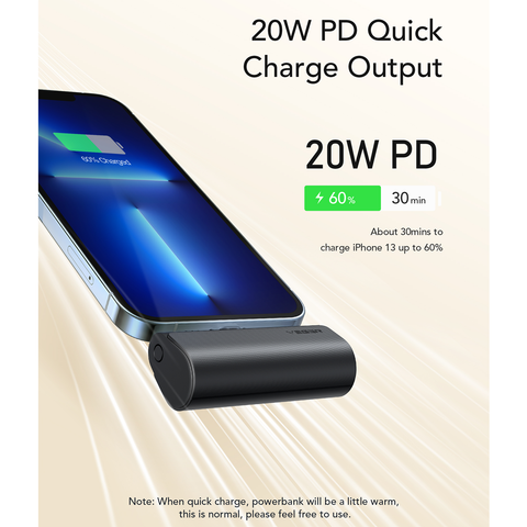 Plug-On Lightning Mini Power Bank - 5000mAh