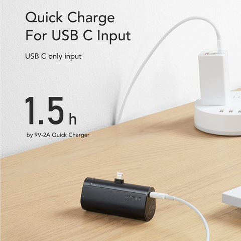 Plug-On Lightning Mini Power Bank - 5000mAh
