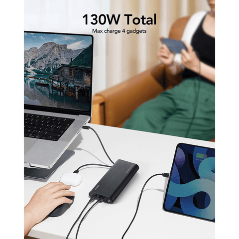 130W Fast Charging Power Bank - 25000mAh