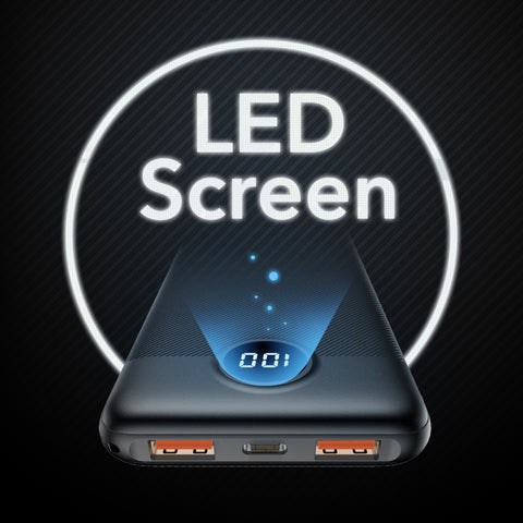 L10S Smart LED Screen 20W Power Bank - 10000mAh