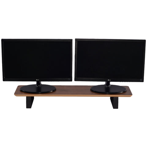 Two 27-inch monitors placed on Artizo 85cm monitor stand