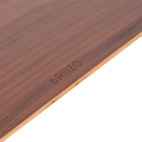 Artizo brand name engraving on monitor stand centre section