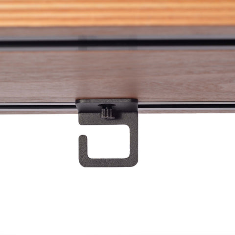 Cable Organiser close up matte black steel clip design