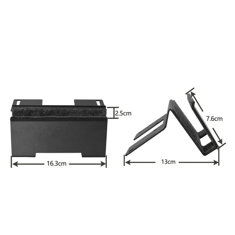 Laptop Dock Stand Mount installed on Artizo monitor stand side view