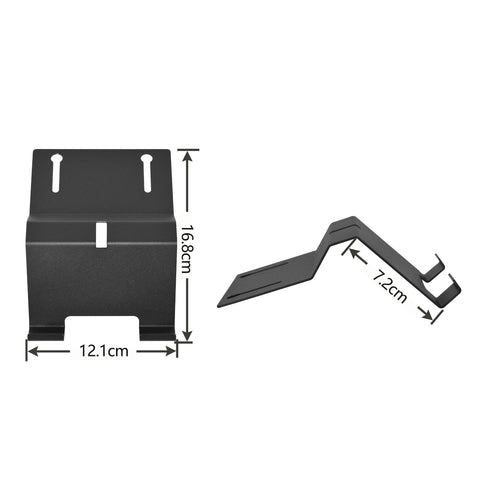 Artizo Stream Deck Holder rear view installed on monitor stand slider track