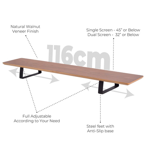 Dual Monitor Stand/Riser - Large