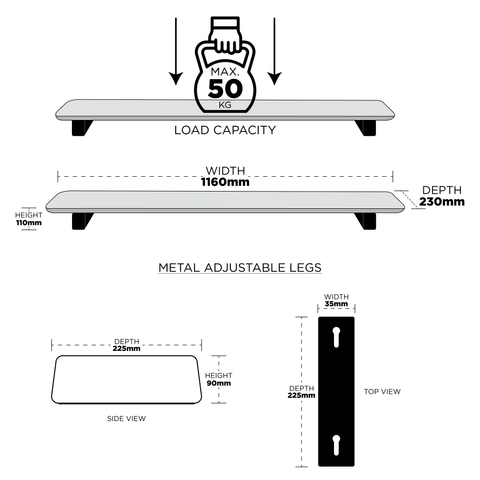 Dual Monitor Stand/Riser - Large