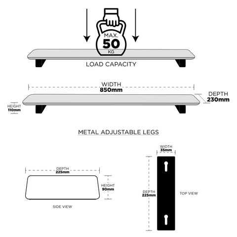 Single Monitor Stand/Riser - Medium