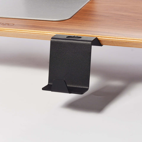 Controller Holder front view matte black steel cradle design