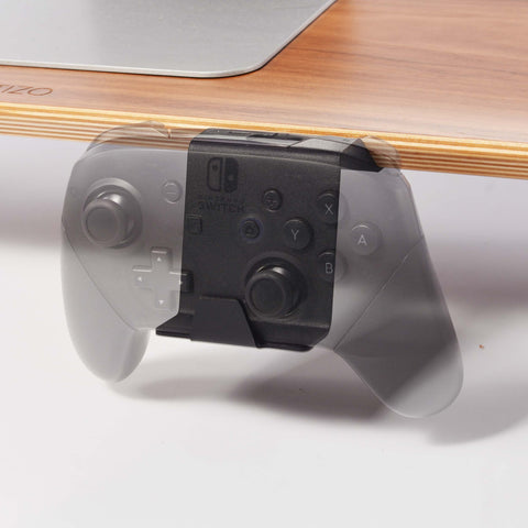 Artizo Controller Holder with Xbox controller mounted under monitor stand