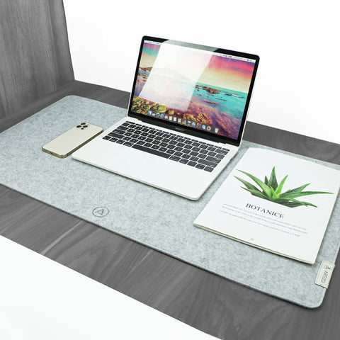 Premuim Desk Mat - Light Grey