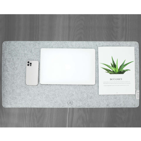 Premuim Desk Mat - Light Grey