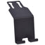 Phone and Tablet Holder front view matte black steel with device at viewing angle