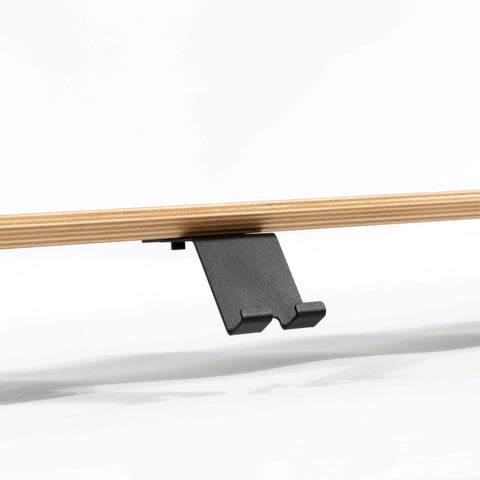 Artizo Phone Holder showing charging port cutout with cable connected