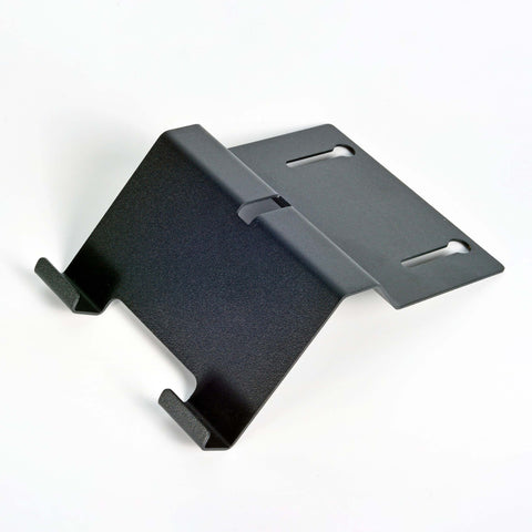 Display and Stream Deck Holder close up showing device mount and track connection