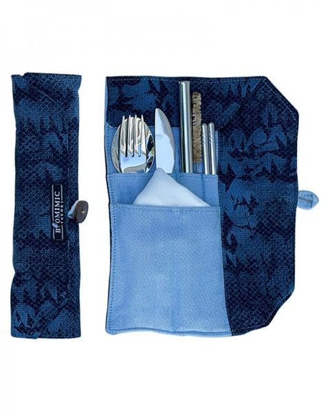Fab Array Travel Steel Cutlery - Aqua Blue