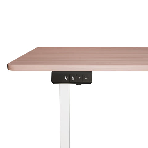 Electra Ergo Single Motor Sit Stand Desk Walnut with White Legs 1.2m