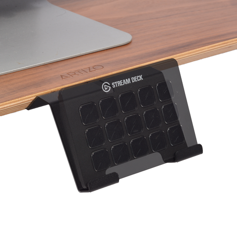 Artizo Display and Stream Deck Holder mounted on monitor stand NZ