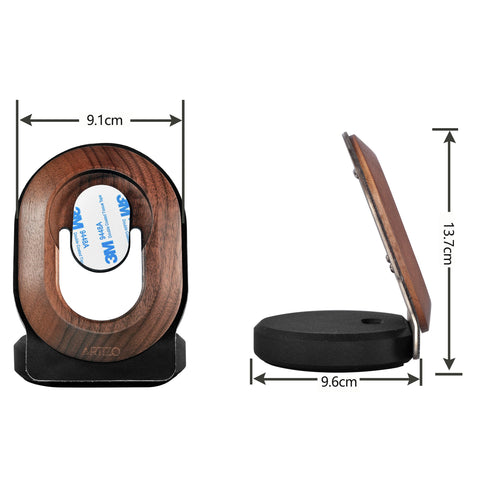 Artizo MagSafe Charger Stand on desk workspace setup with monitor stand